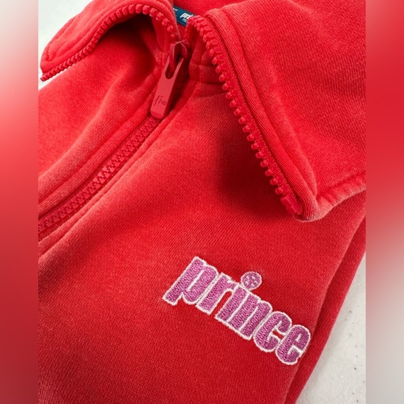 NWT Prince Pickleball Women's French Terry 1/4 Zip Pullover Power Red XS - Picture 12 of 13